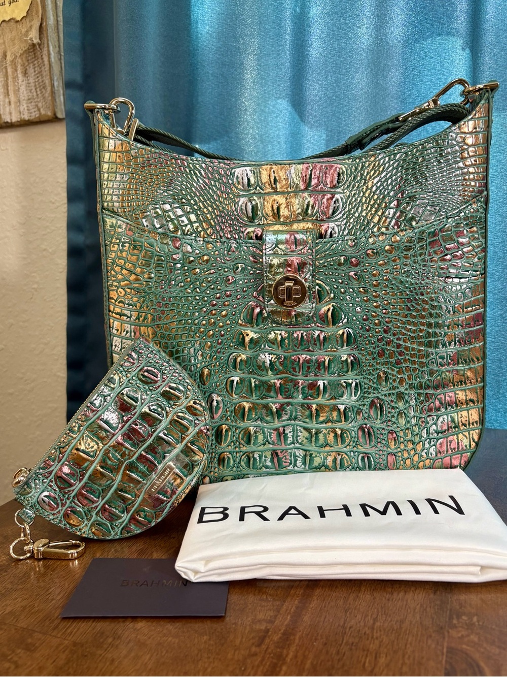 Brahmin EUC Leia & Britt - Soulful - Multi Color Metallics - LIKE NEW -Exclusive